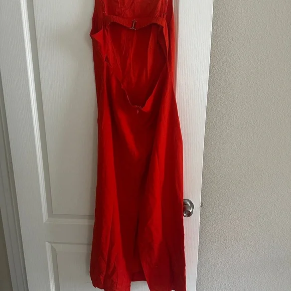 Astr Vibrant Orange Backless Dress - Picture 3 of 6